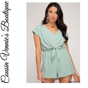 Size S ~ Last One! ~ Romper🧚‍♀️ She+Sky Mint Green  🧚‍♀️